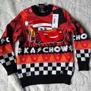 Disney Cars Red and Black Lightning McQueen Sweater for toddler